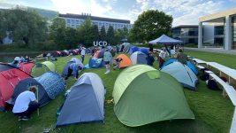 UCD students establish encampment in support of Palestine